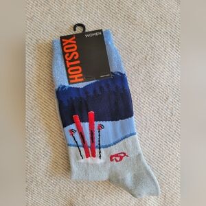 HOTSOX Metallic Blue and Gray Women's Socks NWT
